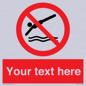 Custom prohibition no diving